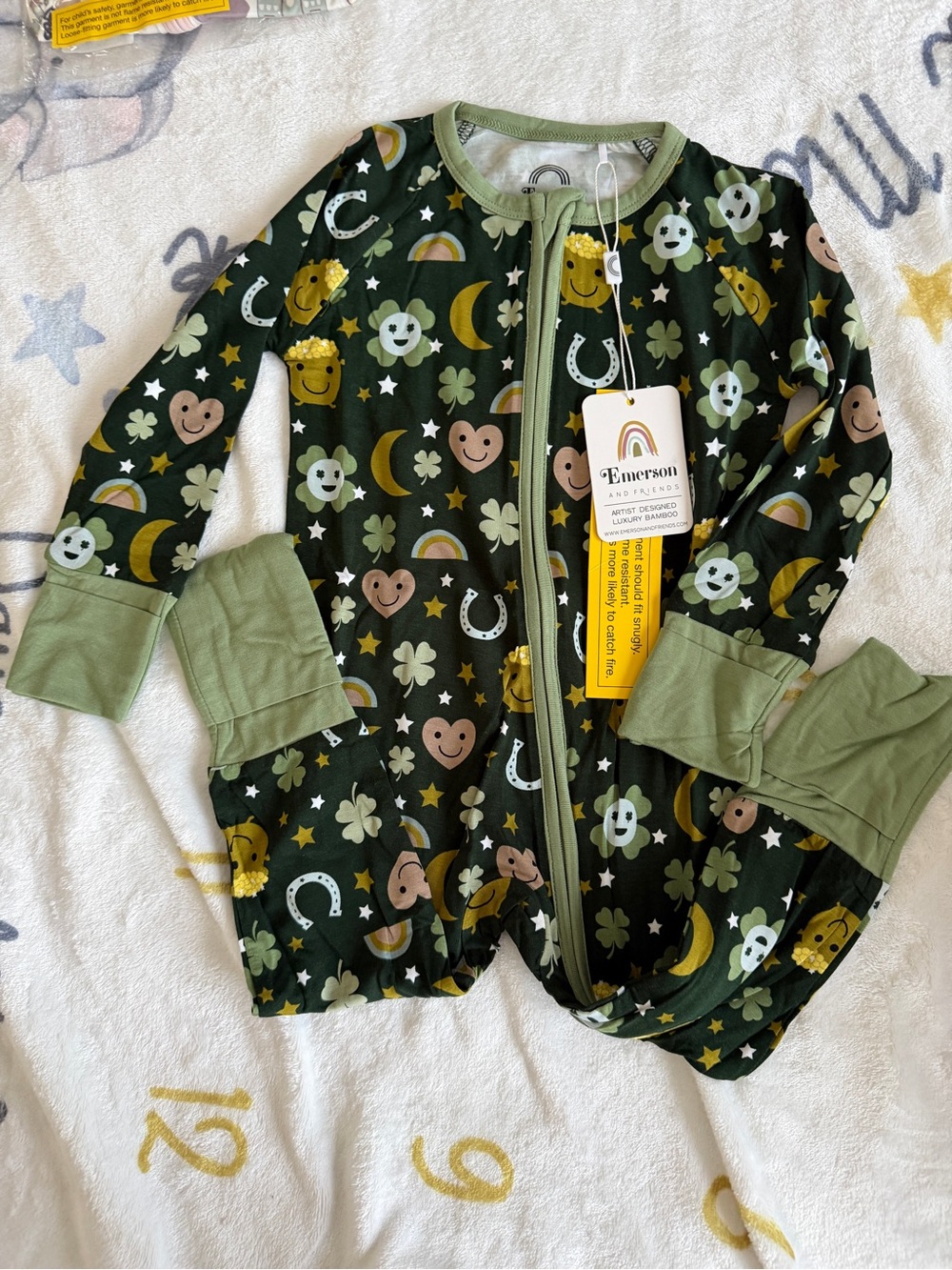 NWT Emerson and friends- St. Patrick convertible footies - 18-24M